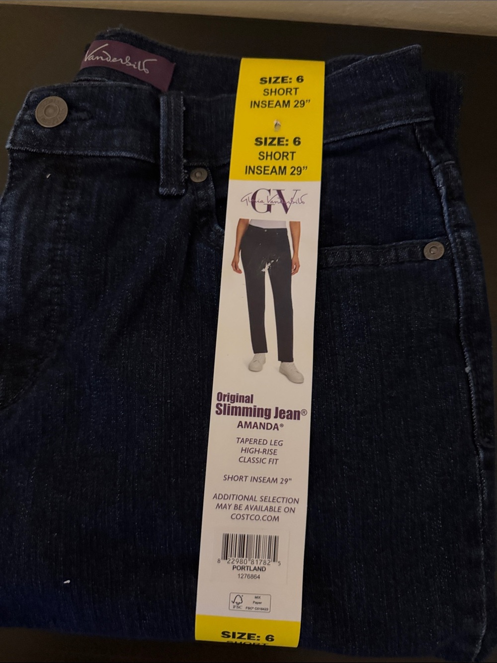 Gloria Vanderbilt Men’s Slim Jeans — Dark Indigo